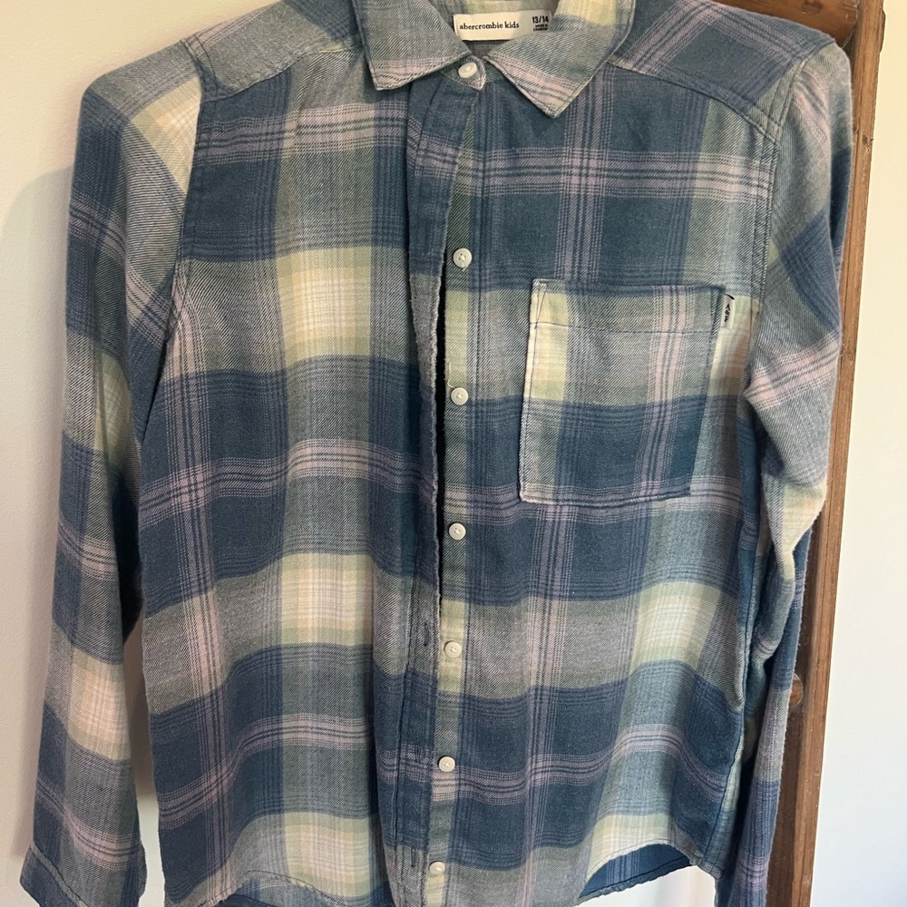 Abercrombie Kids Oversized Flannel Girls 13/14 NWOT